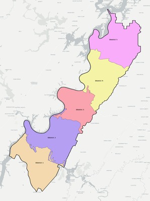 Meigs County TN townships and subdivisions map