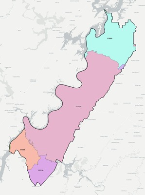 Meigs County TN ZIP code boundaries map