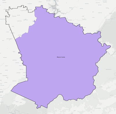 Monroe County TN school district boundaries map