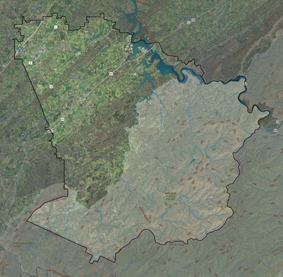 Monroe County TN USGS imagery and topo map