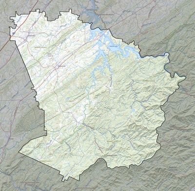 Monroe County TN USGS topo map