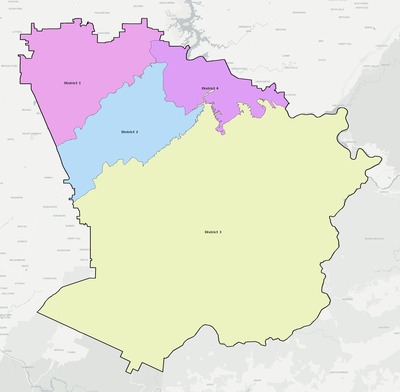 Monroe County TN townships and subdivisions map