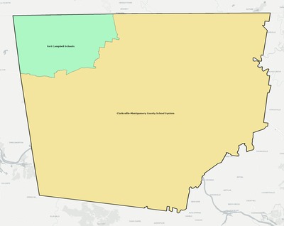 Montgomery County TN school district boundaries map
