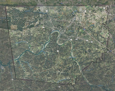 Montgomery County TN USGS imagery and topo map