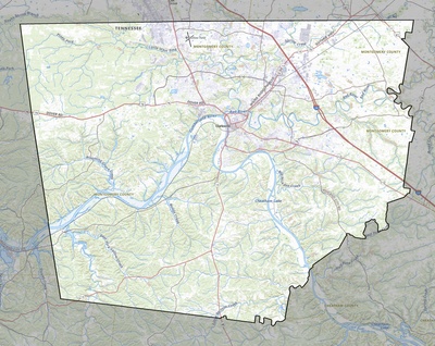 Montgomery County TN USGS topo map
