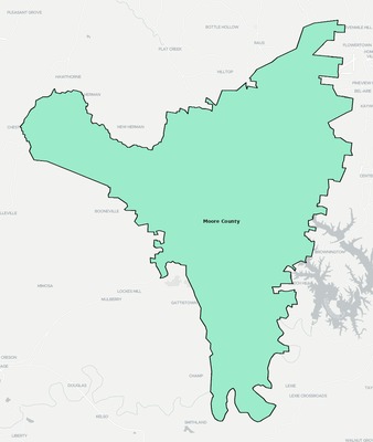 Moore County TN school district boundaries map