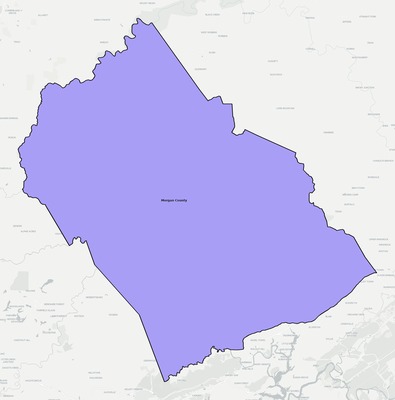 Morgan County TN school district boundaries map