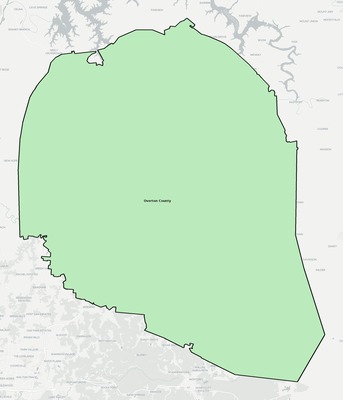 Overton County TN school district boundaries map