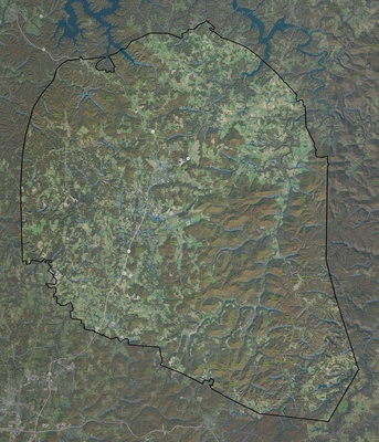 Overton County TN USGS imagery and topo map