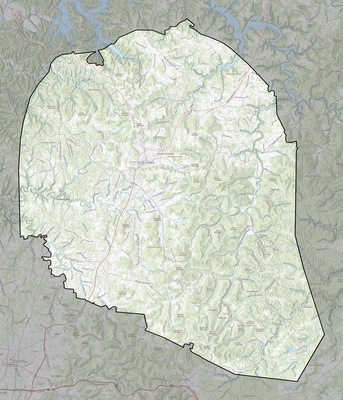 Overton County TN USGS topo map