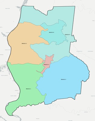 Perry County TN townships and subdivisions map
