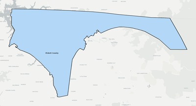 Pickett County TN school district boundaries map