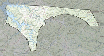 Pickett County TN USGS topo map
