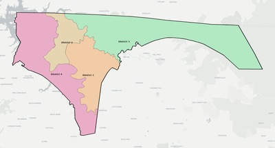 Pickett County TN townships and subdivisions map