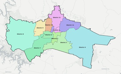 Putnam County TN townships and subdivisions map