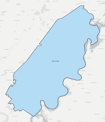 Rhea County TN school district boundaries map