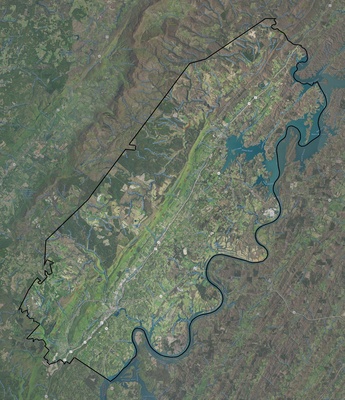 Rhea County TN USGS imagery and topo map