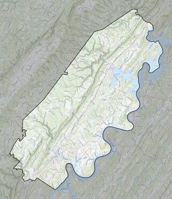 Rhea County TN USGS topo map