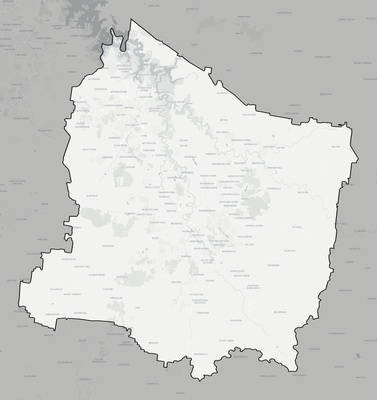 Rutherford County TN county basemap context