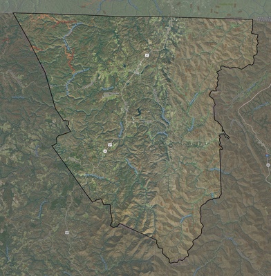 Scott County TN USGS imagery and topo map
