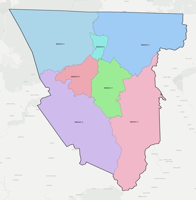 Scott County TN townships and subdivisions map