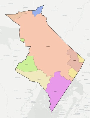 Sequatchie County TN ZIP code boundaries map