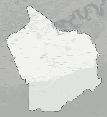 Sevier County TN county basemap context