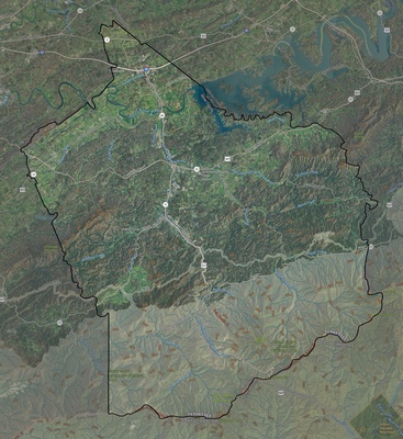 Sevier County TN USGS imagery and topo map