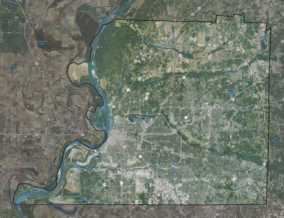 Shelby County TN USGS imagery and topo map