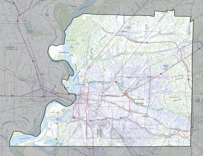 Shelby County TN USGS topo map