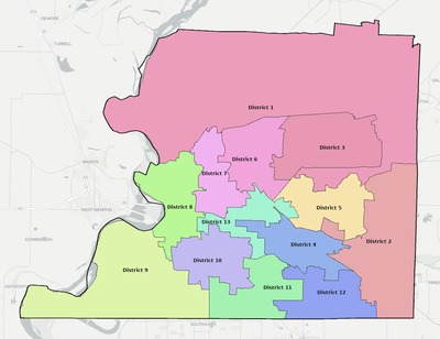 Shelby County TN townships and subdivisions map