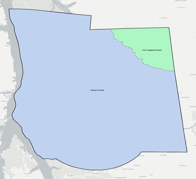 Stewart County TN school district boundaries map