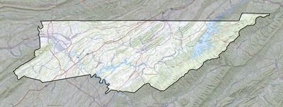 Sullivan County TN USGS topo map
