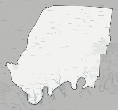 Sumner County TN county basemap context
