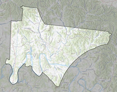 Trousdale County TN USGS topo map