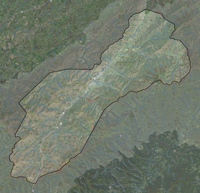 Unicoi County TN USGS imagery and topo map