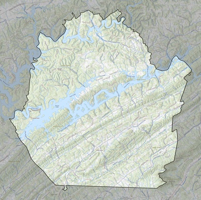 Union County TN USGS topo map