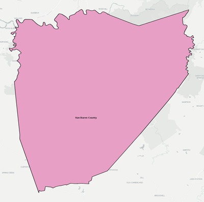 Van Buren County TN school district boundaries map