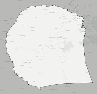 Warren County TN county basemap context