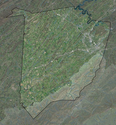 Washington County TN USGS imagery and topo map