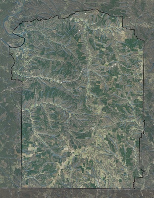 Wayne County TN USGS imagery and topo map