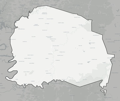 White County TN county basemap context