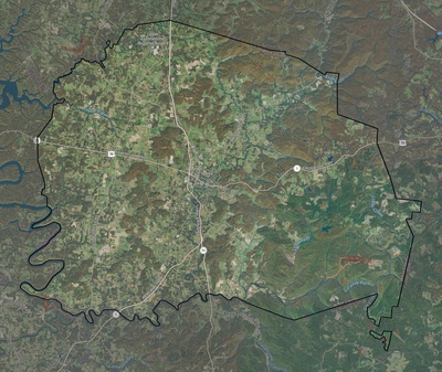 White County TN USGS imagery and topo map