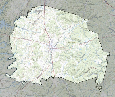 White County TN USGS topo map