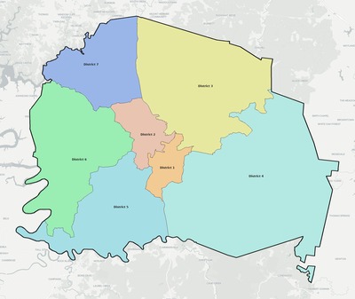 White County TN townships and subdivisions map