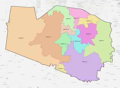 Williamson County TN townships and subdivisions map