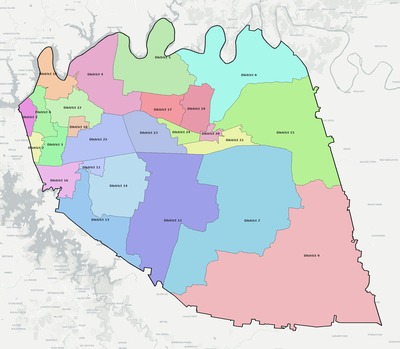 Wilson County TN townships and subdivisions map