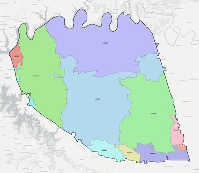 Wilson County TN ZIP code boundaries map