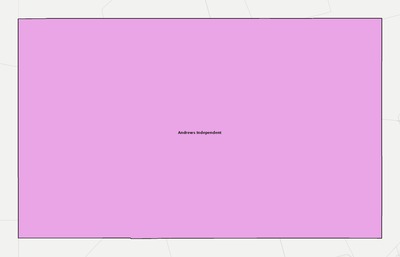 Andrews County TX school district boundaries map