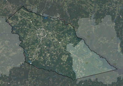 Angelina County TX USGS imagery and topo map